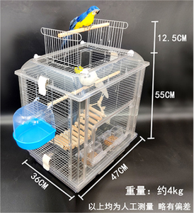 Jaula Grande y Transparente para Periquitos y Aves Grandes, Ideal para Observación - Product Image 4