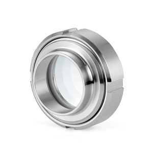 304/316ステンレス鋼製丸型研磨済み衛生グレードねじ込み溶接低圧サイトグラス（ユニオンおよび観察機能付き） - Product Image 1