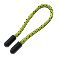 Cordon du fabricant pour la tête de la fermeture à glissière du vêtement Corde de traction en nylon vert en plastique noir Rectangle de corde de traction en nylon vert rectangle