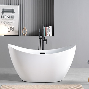 Acrilico Freestanding <span class=keywords><strong>per</strong></span> adulti <span class=keywords><strong>vasca</strong></span> <span class=keywords><strong>da</strong></span> <span class=keywords><strong>bagno</strong></span> rettangolare Design moderno bordo sottile <span class=keywords><strong>per</strong></span> la casa Hotel uso interno celebrando Internet - Product Image 4
