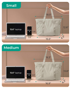 Ultra Light Packable Tote <b>Bag</b> for Travel <b>Lightweight</b> Polyester Foldable Shopping <b>Bag</b> with Zipper Hand <b>Bag</b> - Product Image 6
