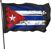 Expédition rapide, nouveau drapeau de la République de Cuba personnalisé en polyester 100D, 3x5 pieds, bannière cubaine imprimée