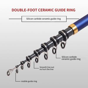 A1 Ultralight Casting Sea Fishing Hand Pole 3.6-6.3M Portable Télescopique En Fiber De Carbone Power Surf Spinning Rods <span class=keywords><strong>pour</strong></span> Lake <span class=keywords><strong>Stream</strong></span> - Product Image 5