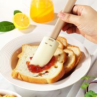 Spatule en silicone de qualité alimentaire avec tête souriante, brosse à huile, lisseur de gâteau/crème, racloir, ensemble d'outils de pâtisserie (lot de deux)