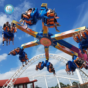 Exciting Outdoor Funfair Rides Carnival Game Rotating Wind Fire Wheel Power Surge à vendre - Product Image 6