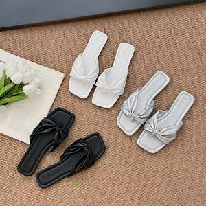 Sandalias Planas con Correa en el Tobillo para Mujer, con Hebilla, Transpirables, Estilo Playa, Modernas, Sencillas y Cómodas - Product Image 4