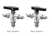 Vanne à boisseau sphérique manuelle haute performance en acier inoxydable à double ferrule 6 000 PSI pour l'industrie pétrolière, gazière et pétrochimique (OEM/ODM)