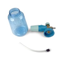 Canon à mousse haute pression PROWORKZ transparent bleu en laiton intégré avec marquages de niveau pour le detailing automobile et le nettoyage extérieur
