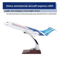 Modèle d'avion en résine de 37 cm, modèle de simulation d'aviation, ornement à assembler, cadeau, décoration d'aéroport, jouet pour Noël et Halloween