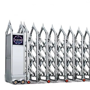 Nueva Puerta de Hierro Retráctil Automática de la Fábrica Shengshichanglong, Diseño Deslizante y Plegable para Entrada Principal de Escuela o Vehículos - Product Image 1