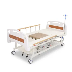 5 funciones manual ajustable ancianos hogar enfermería médico Hospital silla de ruedas cama con inodoro