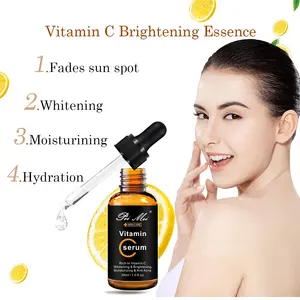 Sérum de visage de soin de la peau du visage à l'acide hyaluronique pur 100% de marque privée OEM sérum blanchissant à la vitamine C organique naturelle