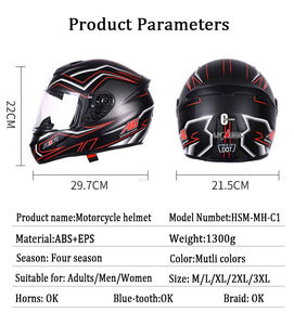 <span class=keywords><strong>Casco</strong></span> De carreras para Motocicleta, único DOT ECE, aprobado, lente única, resistente al agua - Product Image 6