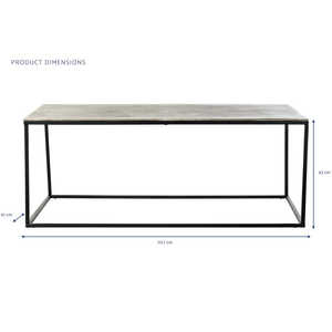 Tavolino da Centro in Metallo 111,7x61x43, Tavolino da Caffè in Metallo - Product Image 4