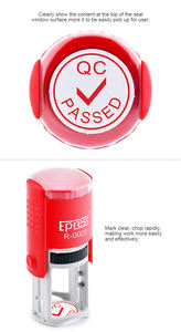 Vente en gros Machine de fabrication de timbres ronds auto-encreurs pour papeterie Machine de fabrication de timbres en caoutchouc plastique de 25 mm Machine de fabrication de timbres personnalisée de bureau "QC PASSÉ" - Product Image 6