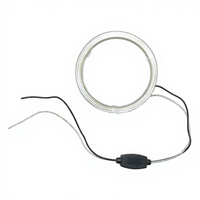 Accessoires d'éclairage automobile : Anneaux LED COB super lumineux de 80 mm, yeux d'ange universels rouges, blancs, jaunes, bleus, verts
