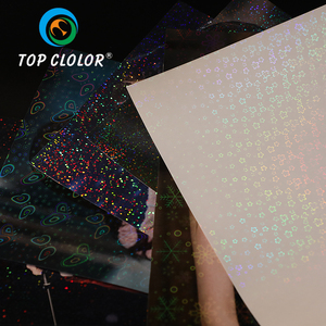 Phim cán lạnh hình hoa ngũ giác laser Phim cán lạnh phủ holographic Phim cán lạnh thủ công Trang trí thiệp Phim bảo vệ thủ công - Product Image 4