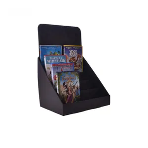Custom Tiers Tabletop Paper CD Counter Display Box papelão bancada Display Stand para livros