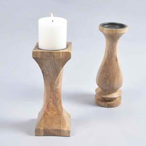 Vente chaude BOUGIE EN BOIS RUSTIQUE ACACIA STANDS POUR LA DÉCORATION DE CENTRE DE TABLE DE MARIAGE BOUGIE EN BOIS DE MANGUE DE FERME VINTAGE - Product Image 1