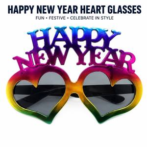 Occhiali Instagrammabili <span class=keywords><strong>per</strong></span> <span class=keywords><strong>Capodanno</strong></span>, Accessorio <span class=keywords><strong>per</strong></span> Foto Booth, Riutilizzabili in ABS, Adatti ai Social Media, Divertenti <span class=keywords><strong>per</strong></span> Selfie e Feste - Product Image 1