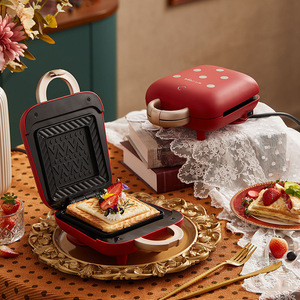 Bear Sandwich Maker SMZ-B05N1 Red Automatic Double Sided Heating Non Stick <b>Toaster</b> Electric Multifunctional Breakfast Maker - Product Image 2
