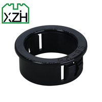 SB-25 Pasacables de nailon negro con cierre a presión, protectores de montaje redondos para cables y mangueras