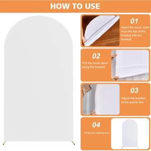 ฝาครอบซุ้มผ้าสแปนเด็กซ์พิมพ์ลายส่วนตัวฉากหลังยืดหยุ่นสำหรับงานแต่งงานวันเกิดวันคริสต์มาสมีสินค้าในสต็อก - Product Image 3