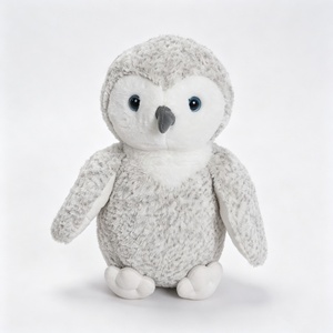 Peluche de búho nieve personalizado, juguete de búho de peluche, peluche de búho blanco grisáceo, animal de peluche de búho ártico - Product Image 2