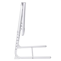 Table de chevet pliable pour ordinateur portable extensible noir et blanc Table TV pliante avec porte-gobelet plateau de Table de lit Portable