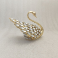 Cygne Blanc Décoration d'Intérieur Boîte à Bijoux en Cristal Cygne Cadeau de Table pour la Maison