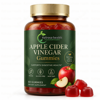 Complément alimentaire en gommes au vinaigre de cidre de pomme pour la santé digestive des adultes, marque privée, détoxifiant pour le foie