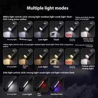 Lampu Senter Cob Terlaris, Cahaya Kuat, Portabel, Dapat Diisi Ulang, Lampu Led Terang, Baterai Isi Ulang untuk Berkemah, Led Putih Hitam