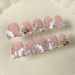 Tinte de uñas europeo y americano Duckbill <span class=keywords><strong>Nails</strong></span> dulce y lindo hielo transparente caramelo fantasía Flash hecho a mano desgaste uñas al por mayor - Product Image 4