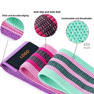Cening Ensemble de bandes de résistance robustes unisexe, bandes de résistance circulaires pour les hanches et les fessiers, en tissu polyester, pour l'entraînement des jambes, des cuisses et des fessiers - Product Image 2