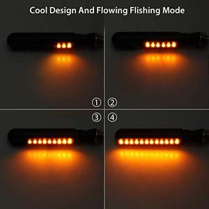 Clignotants universels pour moto ADT Flowing, 12 LED, feux de signalisation pour moto, lampe de signalisation LED - Product Image 2