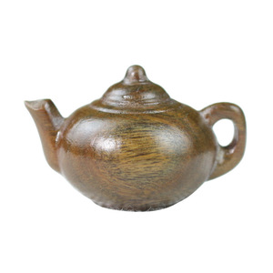 Sandalwood <b>Mini</b> Teapot Pendant 25x38mm <b>Hand</b> Carved Wood Ornament For Gift Or Decor - Product Image 5