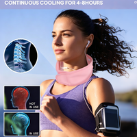 Pakcare PCM Refroidisseur de cou personnalisable et réutilisable, enveloppe de cou portable, bande de refroidissement pour l'été et les activités de plein air