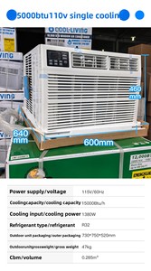 Aire Acondicionado de Ventana de Frecuencia Fija de Enfriamiento Único 110V~60Hz 15000Btu R32 con Capacidad de Enfriamiento en Caso de Corte de Energía 1 - Product Image 6