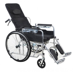 Fauteuil roulant manuel KS entièrement inclinable, pliable, léger, avec fonction toilette, pour personnes âgées, aide à la mobilité - Product Image 2