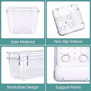25 sacs de rangement en PVC transparents et étanches, quatre couches, 23*21cm, polyvalents pour la cuisine, les plateaux de vanité, les bacs de rangement, les ustensiles de maquillage - Product Image 5