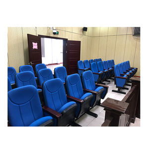 Chaises de théâtre 3D, bancs d'église, chaises rembourrées rouges confortables, empilables, pliantes, avec pieds en acier, pour la maison, le bureau, l'hôtel, le cinéma - Product Image 6