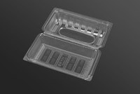 Boîtes en plastique jetables d'emballage alimentaire, paquet en plastique clair de récipient de gâteau, conteneur clair de gâteau de Clamshelll