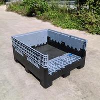 Conteneurs de stockage pliables robustes pour entrepôt, grandes boîtes de stockage en plastique pliables avec couvercle