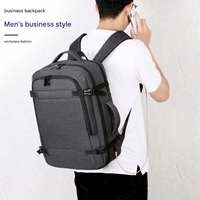 Mochila Ergonómica para Portátil de Viaje de 15.6 Pulgadas, Expandible, Resistente al Agua, con Panel Trasero Transpirable 3D, Anti-Robo y Almacenamiento Multizona