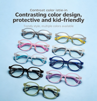 Monture de lunettes TR90 légère pour enfants, charnière à ressort flexible, monture optique pour enfants, branches antidérapantes, monture étudiante 2026