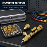 Kit d'outils de démontage de cartouches de valve CVC avec capuchons en laiton pour robinets à bille et cartouches de valve de remplacement