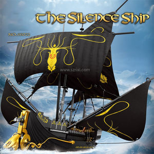 Reobrix 66022 le modèle de navire <span class=keywords><strong>du</strong></span> <span class=keywords><strong>silence</strong></span> Transport médiéval Ornements créatifs Jouets bateaux pour <span class=keywords><strong>enfants</strong></span> Cadeau Ensembles de blocs de construction - Product Image 2