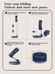 China Fábrica Venda Direta Ventilador Sem Fio USB portátil ao ar livre cobrando ventilador dobrável retrátil sem fio - Product Image 3