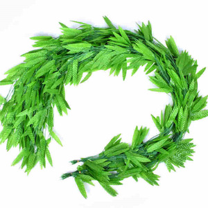 Artificial <b>Willow</b> Leaves Bouquet 100cm-200cm Silk Flower Greenery For Decorations Ceiling Kindergarten Shopping Mall - Product Image 5