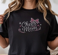 Nouvelle Arrivée Noël OFF Cheer Mom T-shirts personnalisés avec strass, vêtements DIY, logo sur mesure pour cheerleading